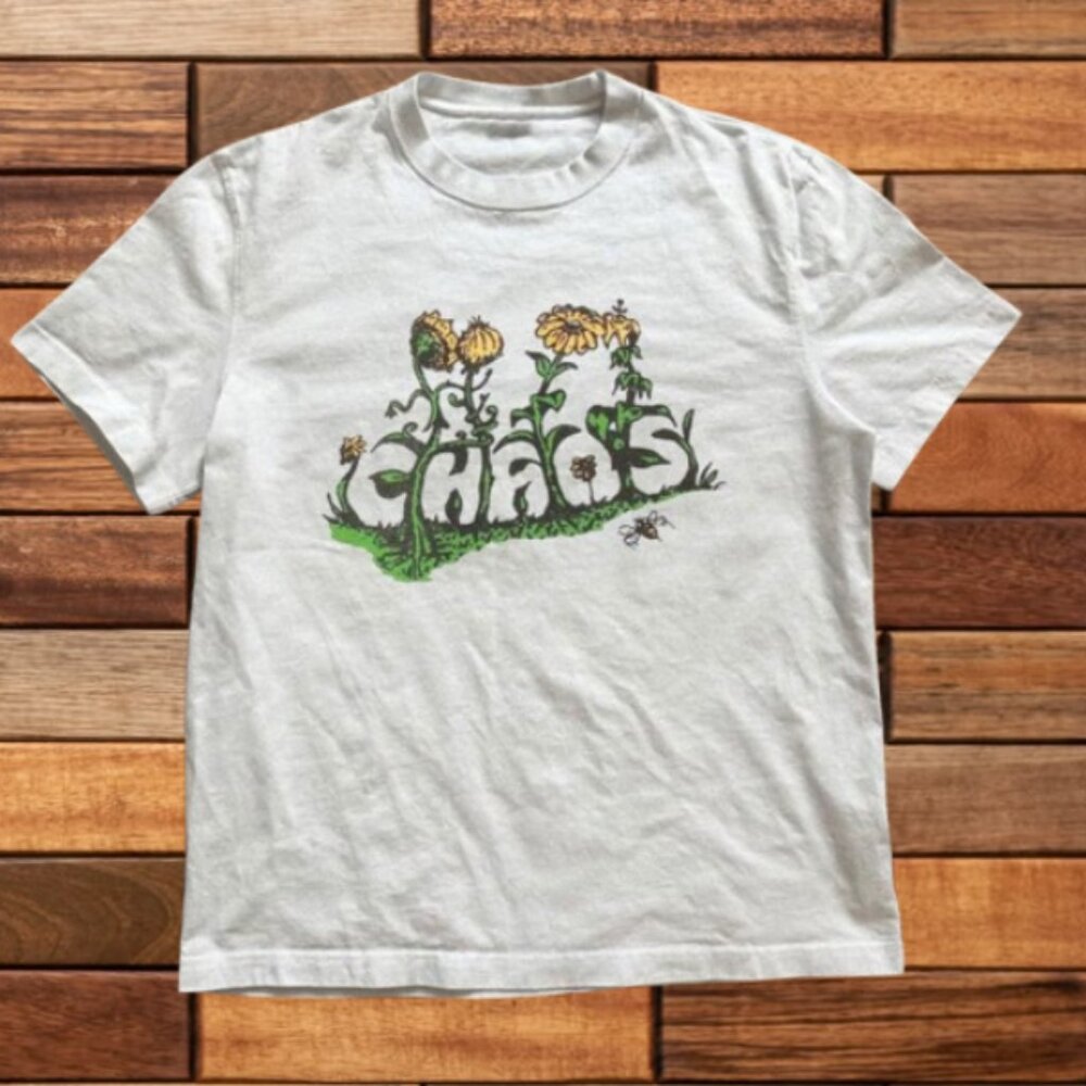 White Chaos sunflower tee